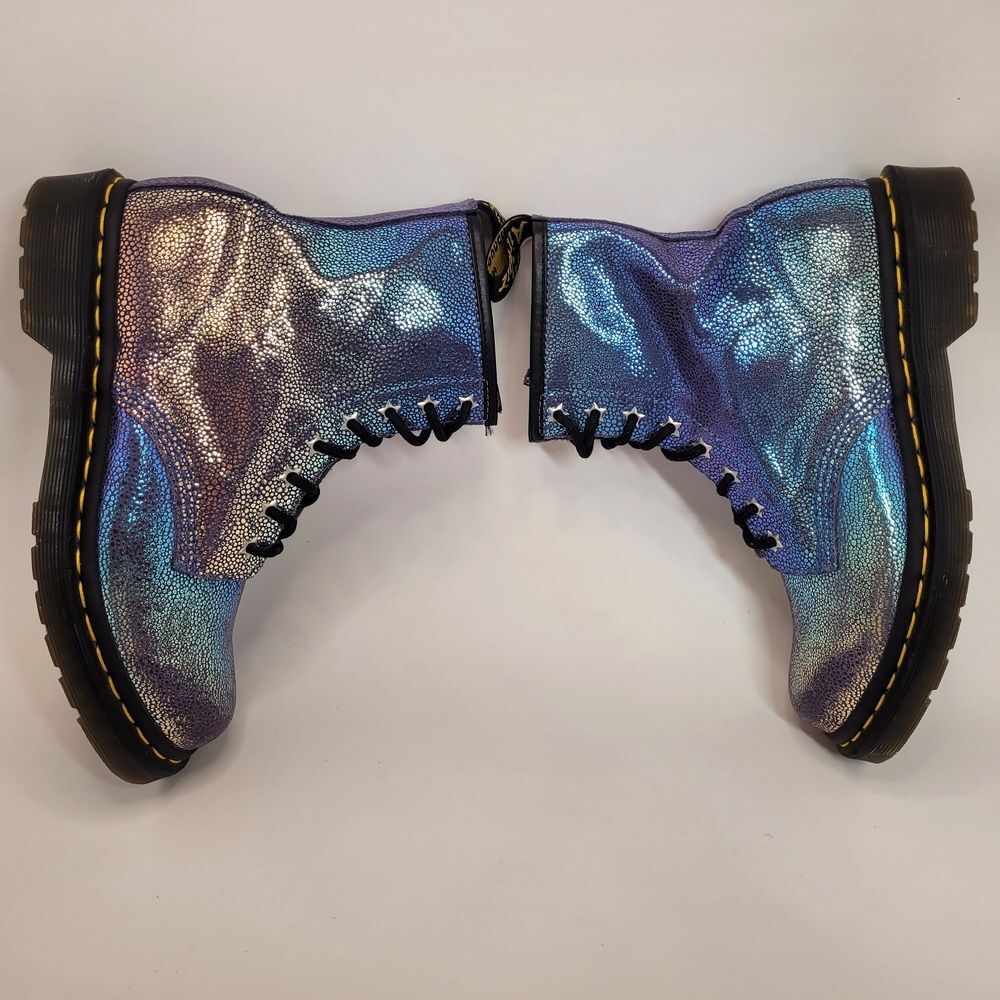 Dr. Martens Iridescent Purple Combat Boots - Women - Picture 6 of 8